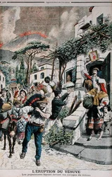 Eruption of Vesuvius, People Fleeing from the Volcano